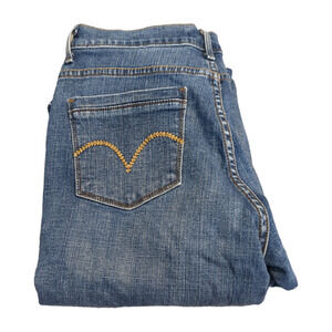 LEVI'S Medium Rinse Distressed Denim Jean Capris Women's 12